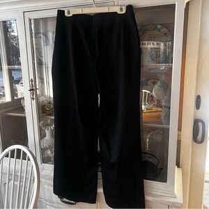 Max Studio Black Pull on Pants with Pinstripe Detail